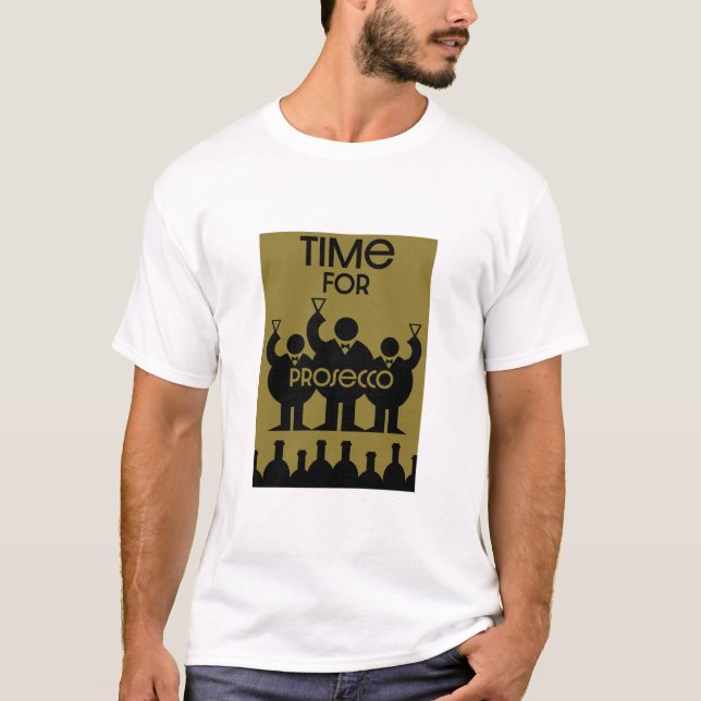 Prosecco Weintrinker T-Shirt (Vorderseite)