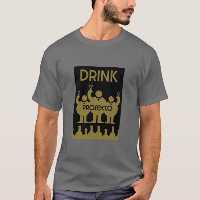 Prosecco Weintrinker T-Shirt (Vorderseite)