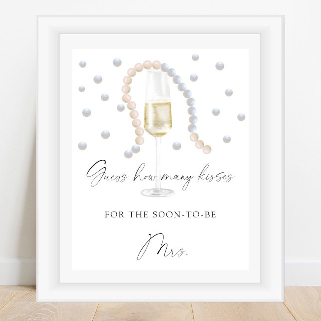 Prosecco - Wie viele Küsse Brautparty Poster (Von Creator hochgeladen)