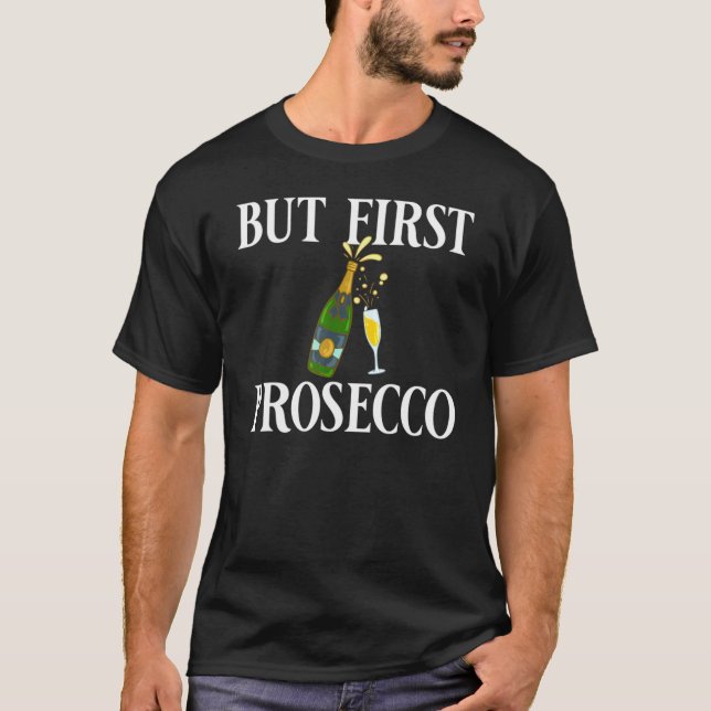 Prosecco Wine Champagne Cocktails Rose Flasche Ita T-Shirt (Vorderseite)