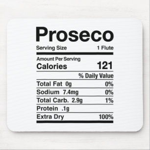 Proseco Nutrition Fakten Erntedank Matching Mousepad