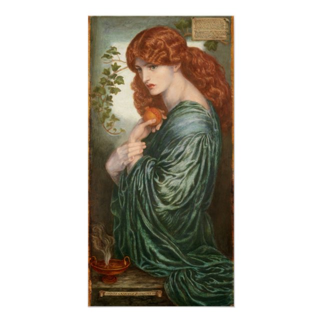 Proserpine Dante Gabriel Rossetti Glossy Poster (Vorderseite)