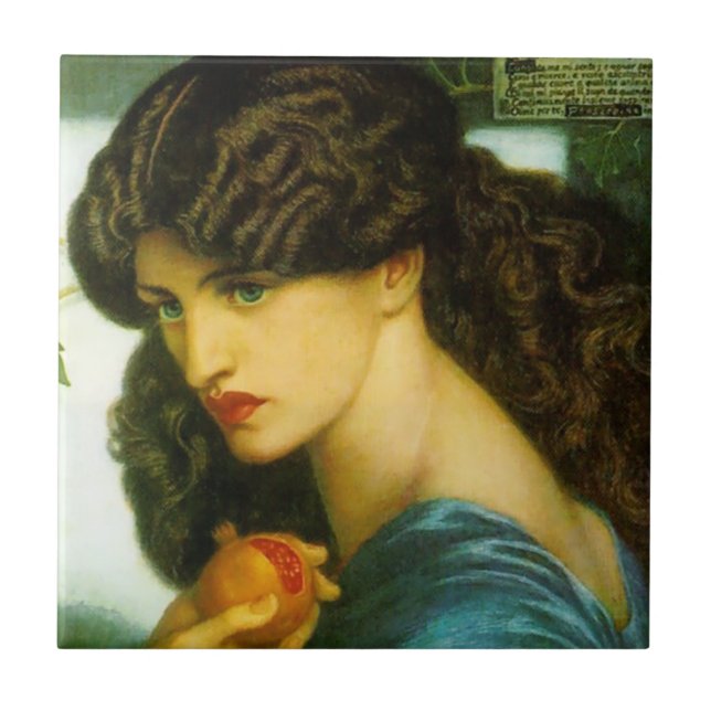Proserpine von Rossetti Pre-Raphaelite Keramik Til Fliese (Vorderseite)
