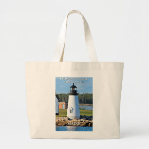 Prospect Harbour Lighthouse, Maine Postcard Jumbo Stoffbeutel