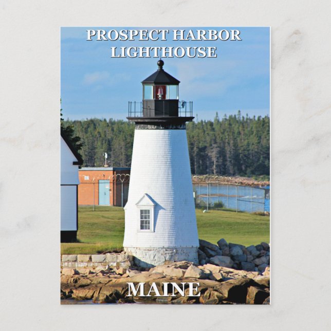 Prospect Harbour Lighthouse, Maine Postcard Postkarte (Vorderseite)