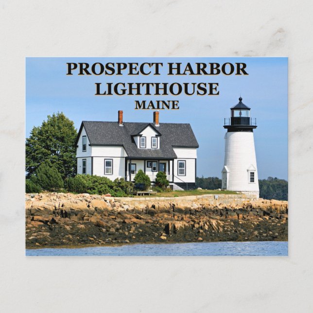 Prospect Harbour Lighthouse, Maine Postcard Postkarte (Vorderseite)