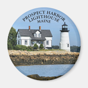 Prospect Harbour Lighthouse, Maine Round Magnet
