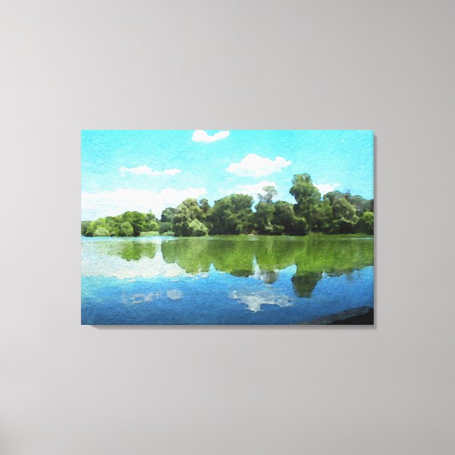 Prospect Park Lake #2 - Ausgepackte Canvas Leinwanddruck (Vorderseite)