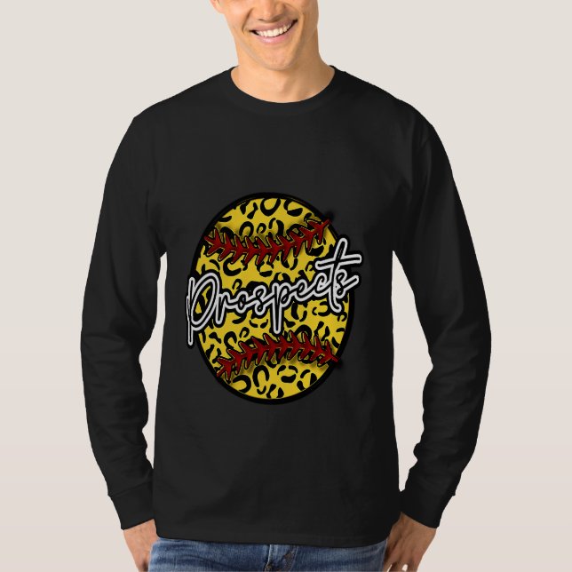 PROSPECTS Leopard Cheetah Softball Team Trendy Cut T-Shirt (Vorderseite)