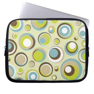 Prospektbeispiel für das Retro-Circle-Muster aus d Laptopschutzhülle