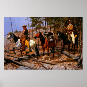 Prospektion für Rinderweide Frederic Remington Poster