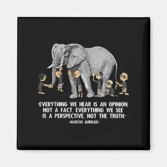 Prospektivquote Marcus Aurelius Elephant Illustr Magnet (Vorne)