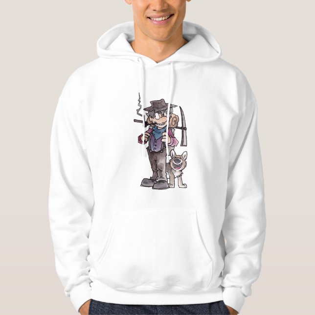 Prospektor mit Hund Hoodie (Vorderseite)