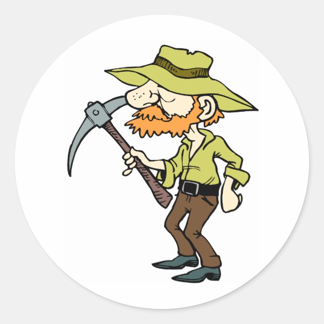 Prospektor Runder Aufkleber (Vorderseite)