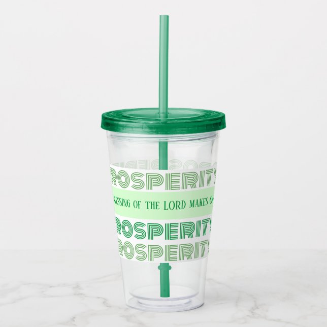 Prosperity Bible Verse Sprichwörter Acryltrinkbecher (Vorderseite)