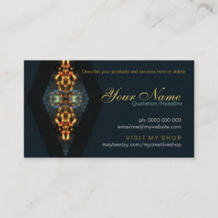 Prosperity Diamond Fraktal Art Business Card Visitenkarte