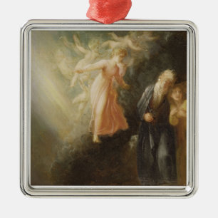Prospero, Miranda und Ariel, "vom Sturm", c Silbernes Ornament
