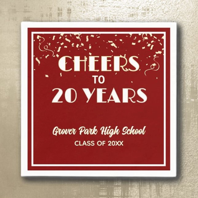 Prost! 20-jähriges Klassentreffen  Serviette (Von Creator hochgeladen)