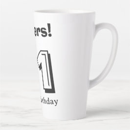 Prost 21 Geburtstag fett gedruckter Name Junge Man Milchtasse