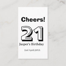 Prost 21 Geburtstag fett gedruckter Name Junge Man