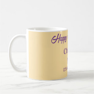 Prost 40 glückliches Jubiläum lila orange pastell  Kaffeetasse