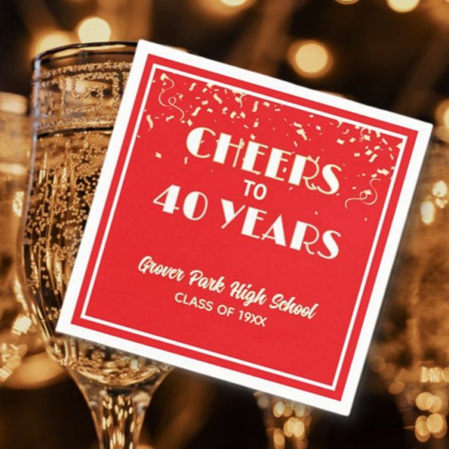 Prost! 40-jähriges Klassentreffen  Serviette (Von Creator hochgeladen)