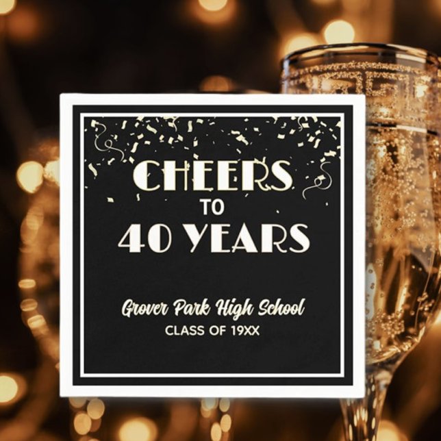 Prost! 40-jähriges Klassentreffen  Serviette (Von Creator hochgeladen)