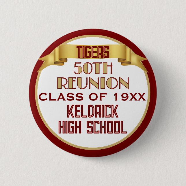 Prost! 50. Klassentreffen individuelle Anstecknade Button (Vorderseite)