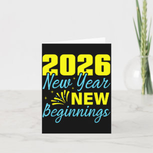 Prost auf 2026 Frohes Neujahrsfest Neuanfang  Karte