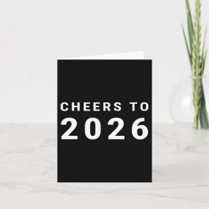 Prost auf 2026 Minimalistisches Neues Jahr  Karte
