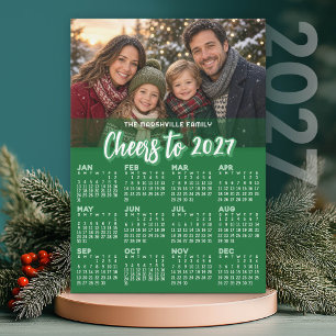 Prost auf 2027 - Kalender mit Foto Feiertagskarte