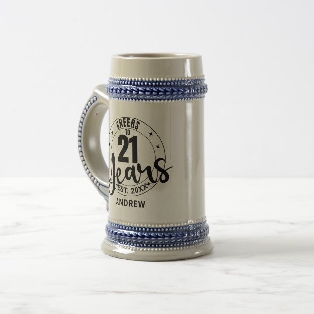 PROST AUF 21 JAHRE BIERGLAS (Vorderseite Links)
