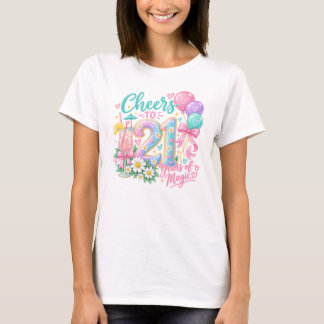 Prost auf 21 – Jahre Magie Pastel 21. Geburtstag T-Shirt