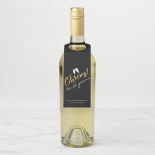Prost auf 30 Jahre Chic Gold Schwarz Erwachsener G Flaschenanhänger