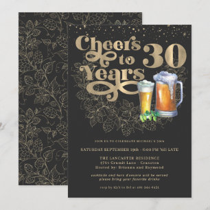 Prost auf 30 Jahre Geburtstagsfeier zum Jubiläum Einladung