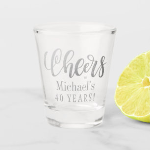 Prost auf 40 Jahre personalisierter Geburtstag  Schnapsglas