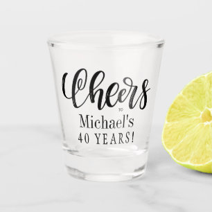 Prost auf 40 Jahre persönlicher Geburtstag Schnapsglas