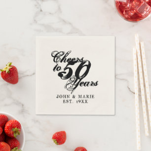 Prost auf 50 Jahre lustige Hochzeitstag Servietten
