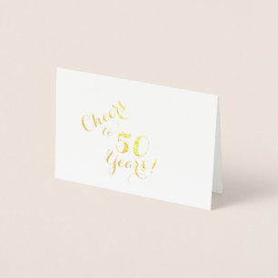 Prost auf 50 Jahre Mini-Karte Folienkarte