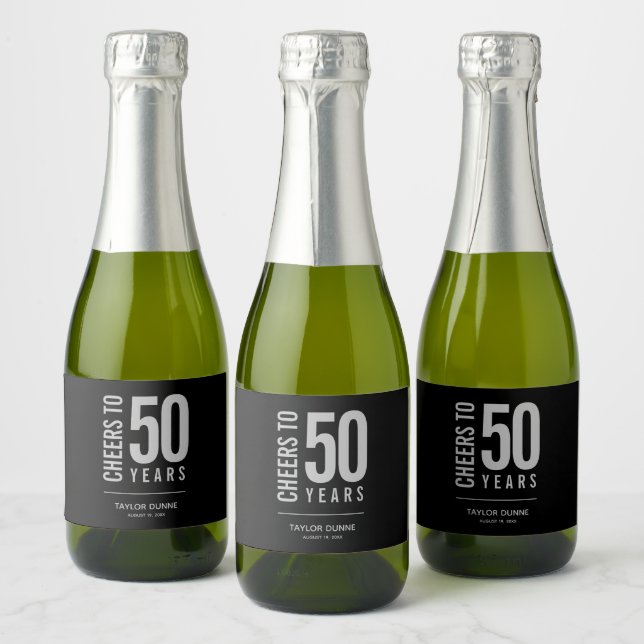 Prost auf 50 Jahre Schwarz und Silber (Flaschen)
