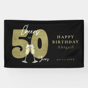Prost auf 50 Jahre Schwarzes Gold Banner