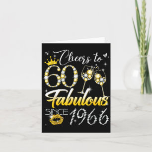 Prost auf 60 Fabelhaft seit 1966 60. Geburtstag Karte
