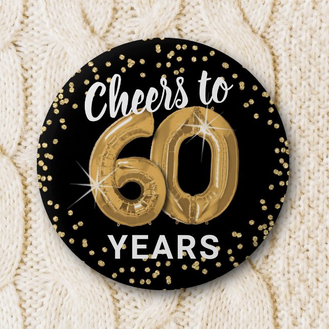 Prost auf 60 Jahre | 60. Geburtstag Button (Von Creator hochgeladen)