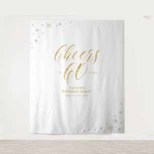 Prost auf 60 Jahre Goldene 60. Geburtstagsfeier Wandteppich