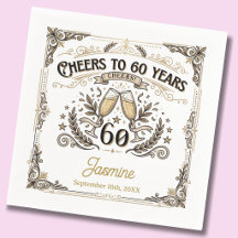 Prost auf 60 Jahre Vintage Eleganter Geburtstag