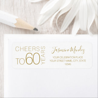 Prost auf 60 Jahre White Gold Chic Elegante Adress