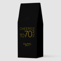 Prost auf 70 Jahre Black Gold Eleganter Geburtstag
