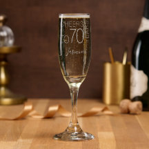 Prost auf 70 Jahre Black Gold Eleganter Geburtstag