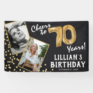 Prost auf 70 Jahre Goldener Luftballon 2 Foto Gebu Banner