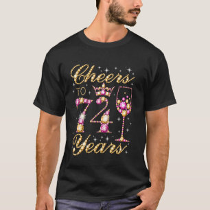 Prost auf 74 Jahre 74. Geburtstagsfeier Frau Prinz T-Shirt
